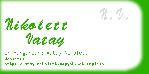 nikolett vatay business card